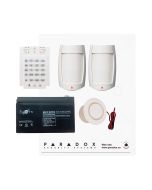 Paradox MG5050+ RF DG Kit with Small Cabinet, K10V Keypad, DG75 PIRs & Plug Pack