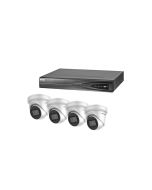 Hikvision 4 Channel Kit - Includes 4CH NVR recorder with 4x 6MP Acusense Turret Camera
