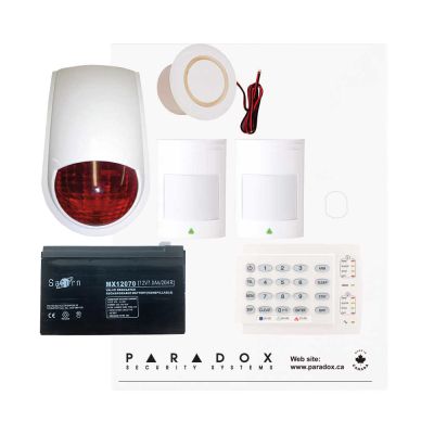 Paradox SP4000 Recession Buster Kit with Small Cabinet, K10H Keypad & PC7 External Siren