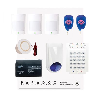 Paradox MG5050+ Wireless Kit with Small Cabinet, K10V Keypad & REM1 Remotes
