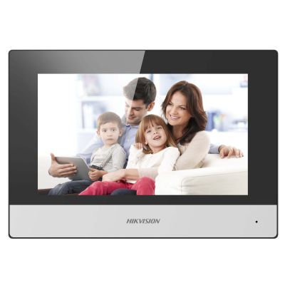 Hikvision DS-KH6320-WTE1 Video Intercom Indoor Station with 7-Inch Touch Screen Black
